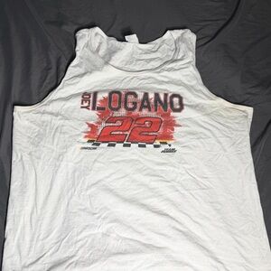White NASCAR Joey Logano Tank Top